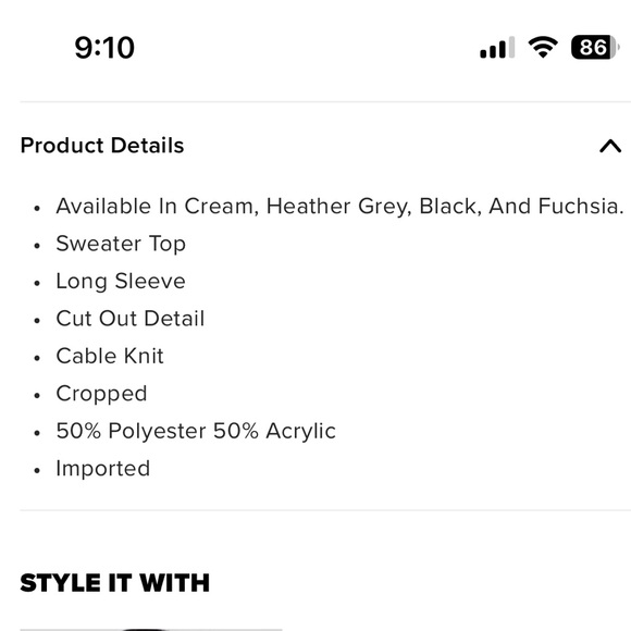 FASHION NOVA Half Way to You Sweater Top in Fuchsia - Picture 4 of 4